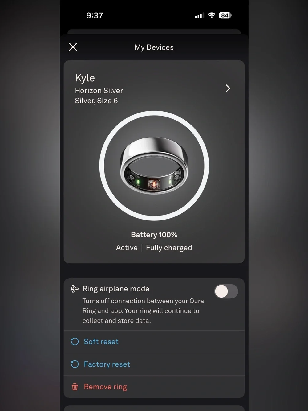 Oura Gen 3 Horizon Silver Smart Ring — Silver